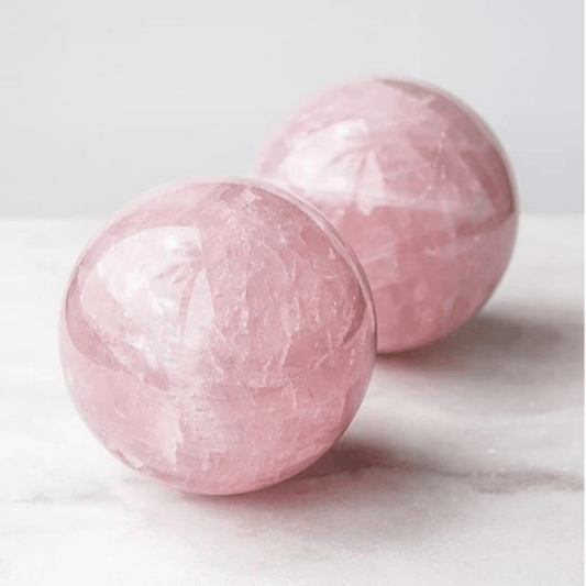 Pink Rose Quartz Spheres