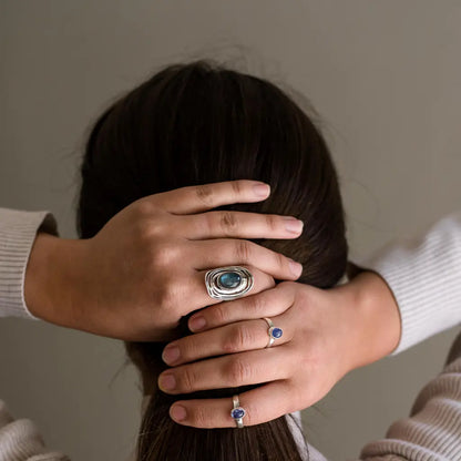 Buy your Shimmering Secrets: Sterling Silver Labradorite Ring online now or in store at Forever Gems in Franschhoek, South Africa