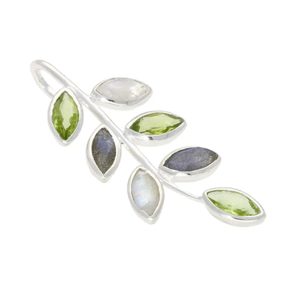 Buy your Leaf & Light Moonstone, Labradorite & Peridot Silver Pendant online now or in store at Forever Gems in Franschhoek, South Africa