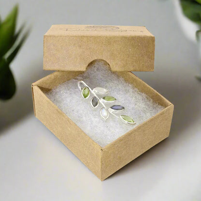 Buy your Leaf & Light Moonstone, Labradorite & Peridot Silver Pendant online now or in store at Forever Gems in Franschhoek, South Africa