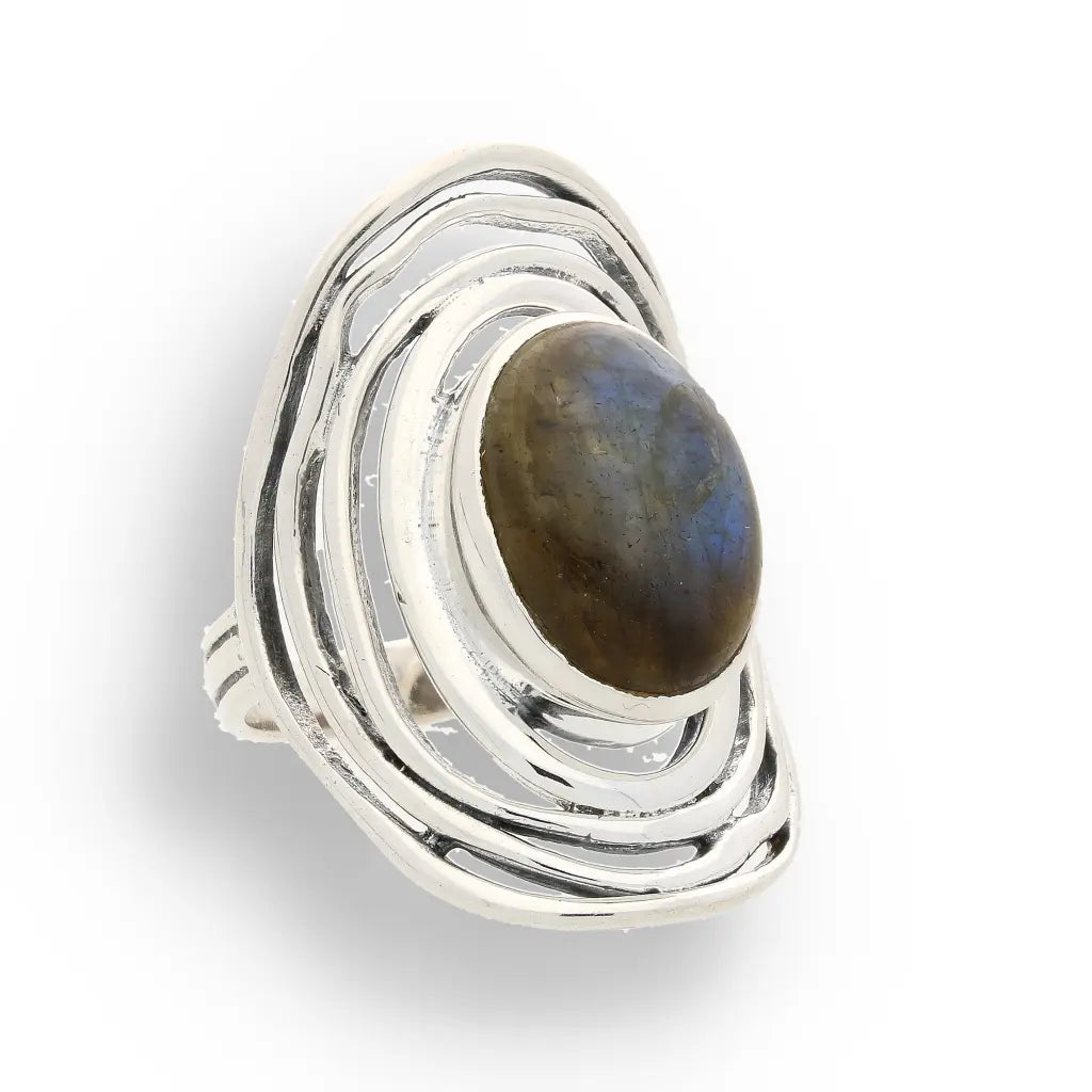 Buy your Shimmering Secrets: Sterling Silver Labradorite Ring online now or in store at Forever Gems in Franschhoek, South Africa