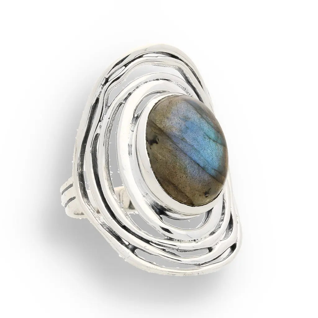 Buy your Shimmering Secrets: Sterling Silver Labradorite Ring online now or in store at Forever Gems in Franschhoek, South Africa