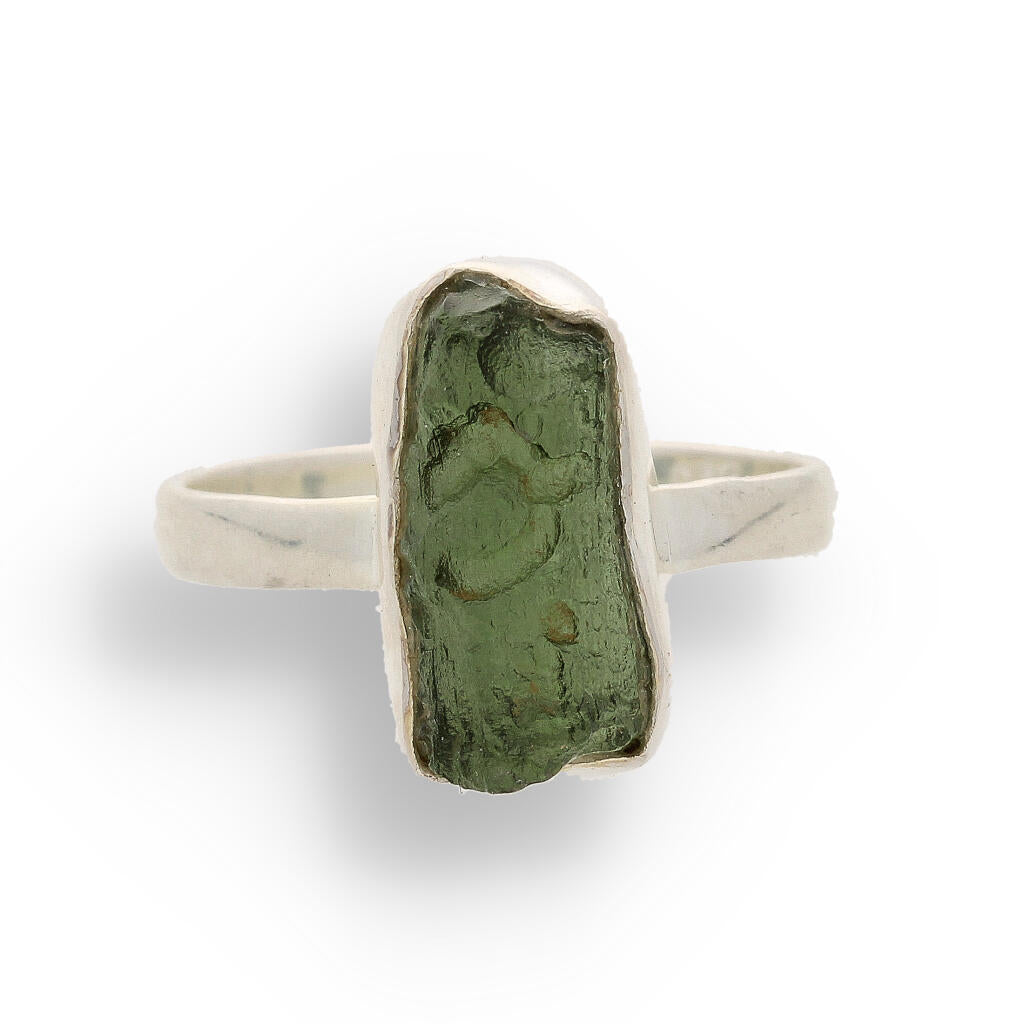 Buy your Cosmic Embrace: Sterling Silver Moldavite Ring online now or in store at Forever Gems in Franschhoek, South Africa