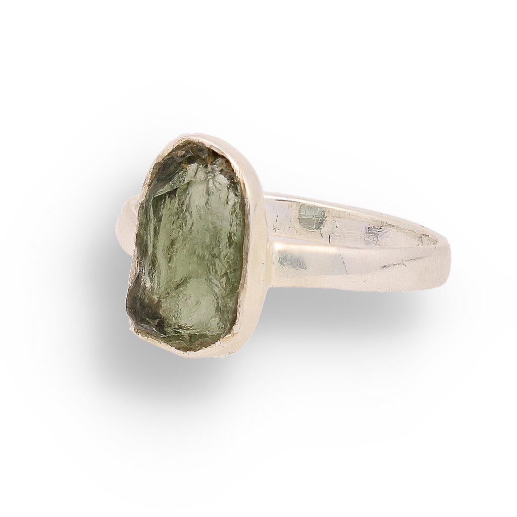 Buy your Cosmic Embrace: Sterling Silver Moldavite Ring online now or in store at Forever Gems in Franschhoek, South Africa