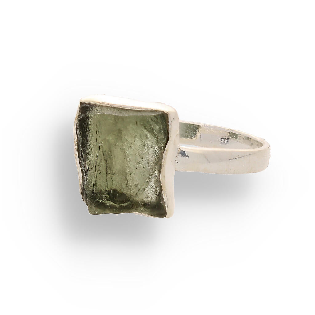 Buy your Cosmic Embrace: Sterling Silver Moldavite Ring online now or in store at Forever Gems in Franschhoek, South Africa