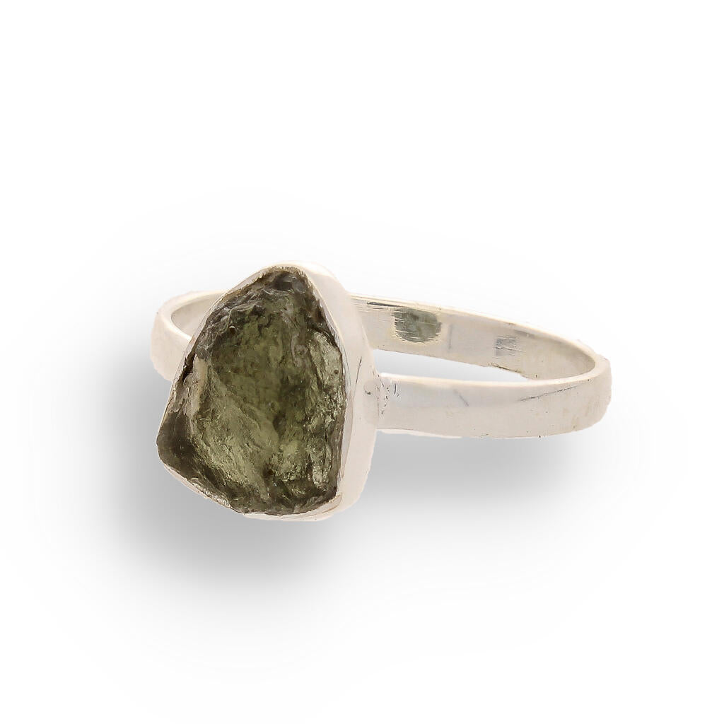 Buy your Cosmic Embrace: Sterling Silver Moldavite Ring online now or in store at Forever Gems in Franschhoek, South Africa