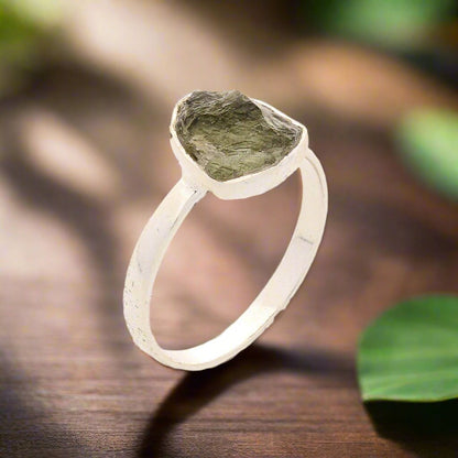 Buy your Cosmic Embrace: Sterling Silver Moldavite Ring online now or in store at Forever Gems in Franschhoek, South Africa