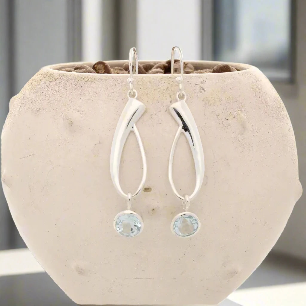 Buy your Celestial Blue Topaz Drop Earrings online now or in store at Forever Gems in Franschhoek, South Africa