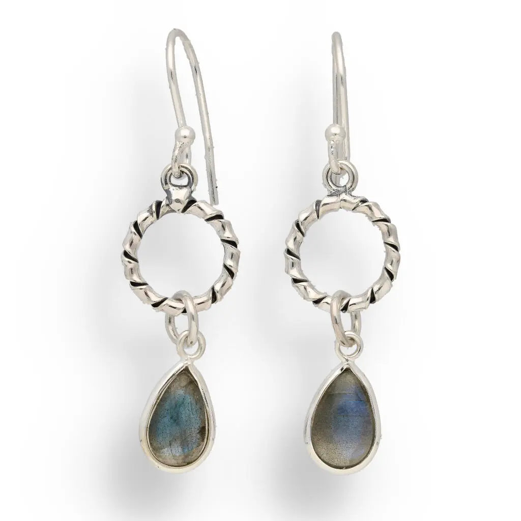 Buy your Wire & Whim: Labradorite Sterling Silver Earrings online now or in store at Forever Gems in Franschhoek, South Africa