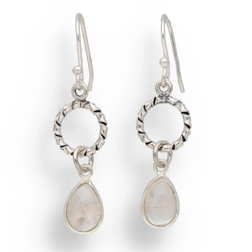 Buy your Wire & Whim: Moonstone Sterling Silver Earrings online now or in store at Forever Gems in Franschhoek, South Africa