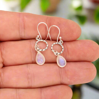 Buy your Wire & Whim: Moonstone Sterling Silver Earrings online now or in store at Forever Gems in Franschhoek, South Africa