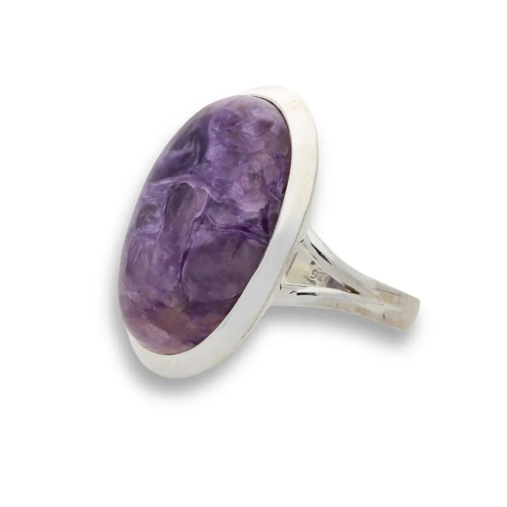 Buy your Charoite Charm: Elegant Sterling Silver Rings online now or in store at Forever Gems in Franschhoek, South Africa