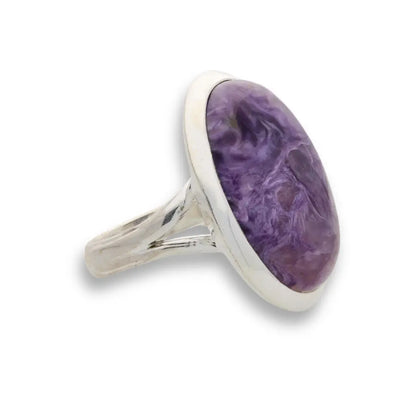 Buy your Charoite Charm: Elegant Sterling Silver Rings online now or in store at Forever Gems in Franschhoek, South Africa