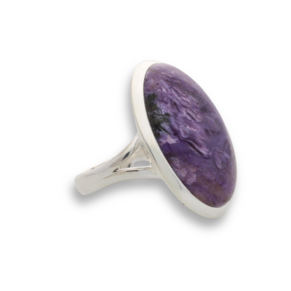 Buy your Charoite Charm: Elegant Sterling Silver Rings online now or in store at Forever Gems in Franschhoek, South Africa