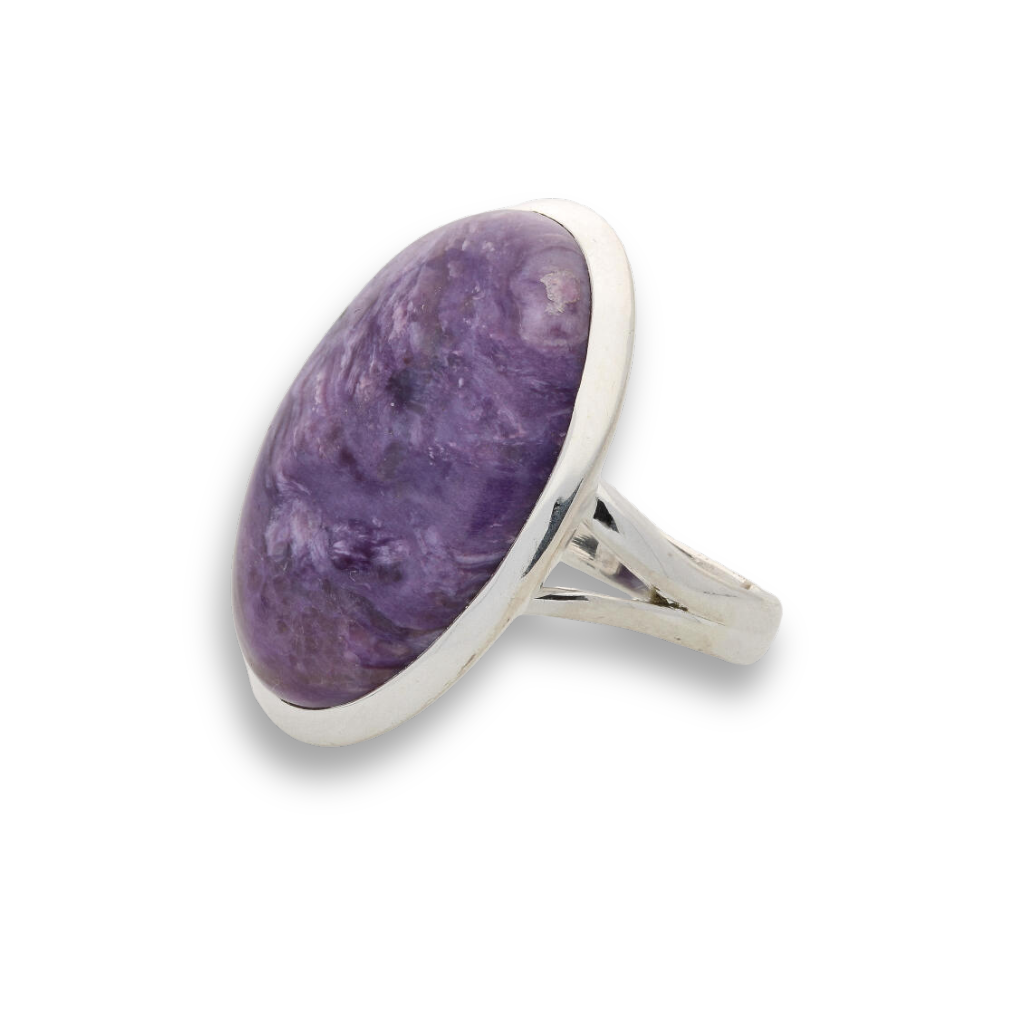 Buy your Charoite Charm: Elegant Sterling Silver Rings online now or in store at Forever Gems in Franschhoek, South Africa