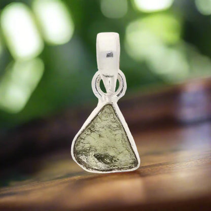 Celestial Green Moldavite Necklace Delight