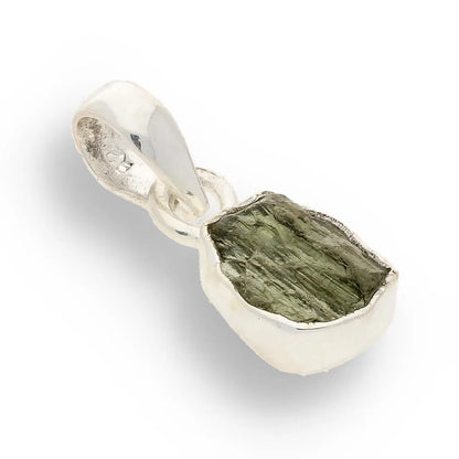 Moldavite Power Sterling Silver Pendant