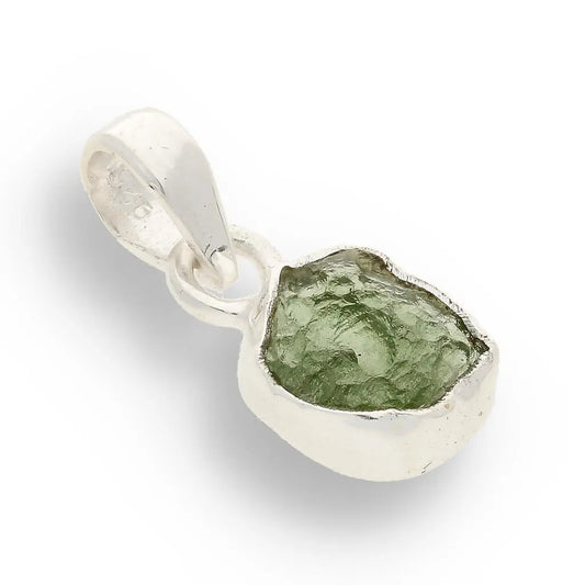 Rare Moldavite Gemstone Pendant Necklace