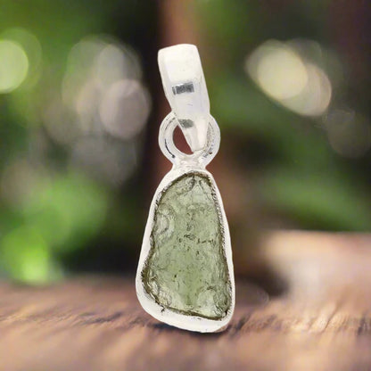 Galactic Moldavite Stone Pendant Necklace