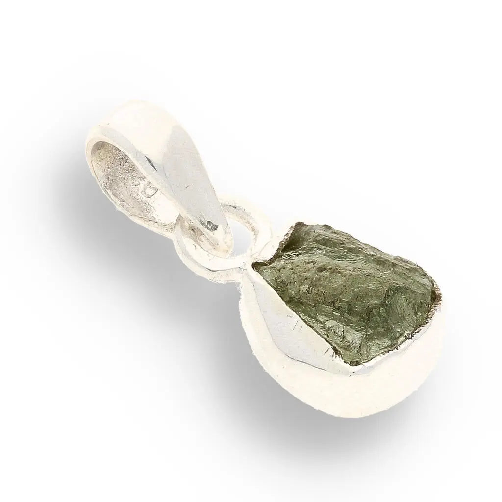 Buy your Earthy Moldavite Energy Silver Necklace online now or in store at Forever Gems in Franschhoek, South Africa