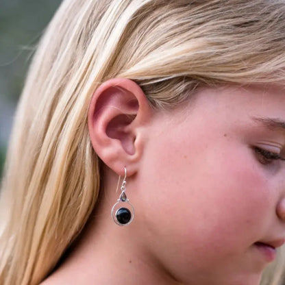 Rainbow Drops: Onyx & Mystic Topaz Earrings