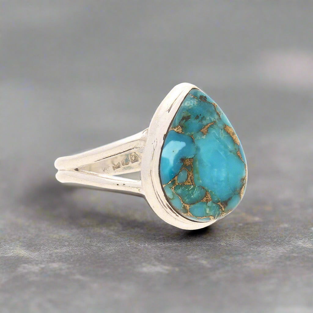 Buy your Bohemian Rhapsody: Copper Turquoise Sterling Silver Ring online now or in store at Forever Gems in Franschhoek, South Africa