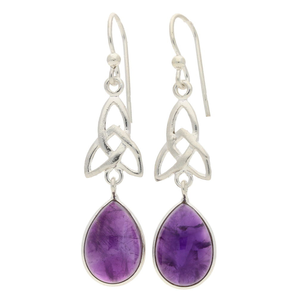 Buy your Celtic Teardrops Elegance: Amethyst Sterling Silver Earrings online now or in store at Forever Gems in Franschhoek, South Africa