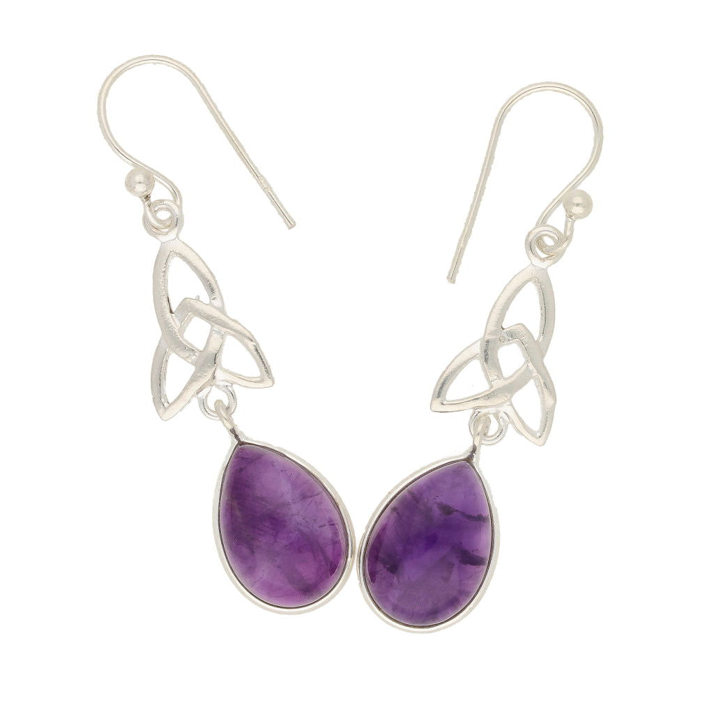 Buy your Celtic Teardrops Elegance: Amethyst Sterling Silver Earrings online now or in store at Forever Gems in Franschhoek, South Africa