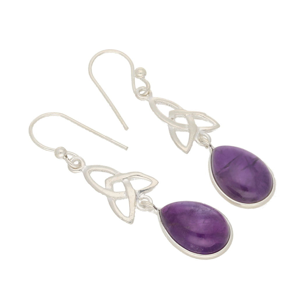 Buy your Celtic Teardrops Elegance: Amethyst Sterling Silver Earrings online now or in store at Forever Gems in Franschhoek, South Africa