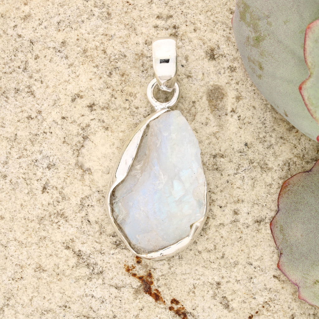 Buy your Elemental Aura Rough Moonstone Necklace online now or in store at Forever Gems in Franschhoek, South Africa