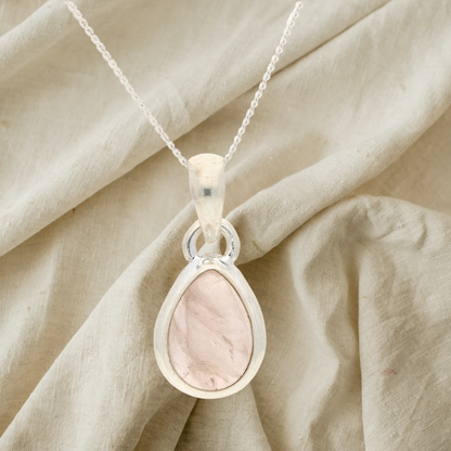 Buy your Enchanted Echoes: Rose Quartz Sterling Silver Necklace online now or in store at Forever Gems in Franschhoek, South Africa