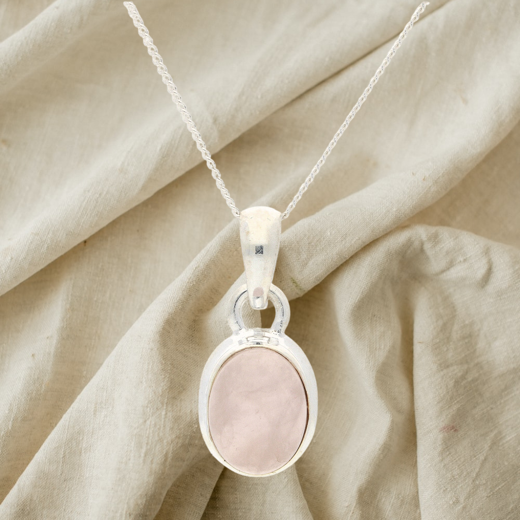 Buy your Enchanted Echoes: Rose Quartz Sterling Silver Necklace online now or in store at Forever Gems in Franschhoek, South Africa