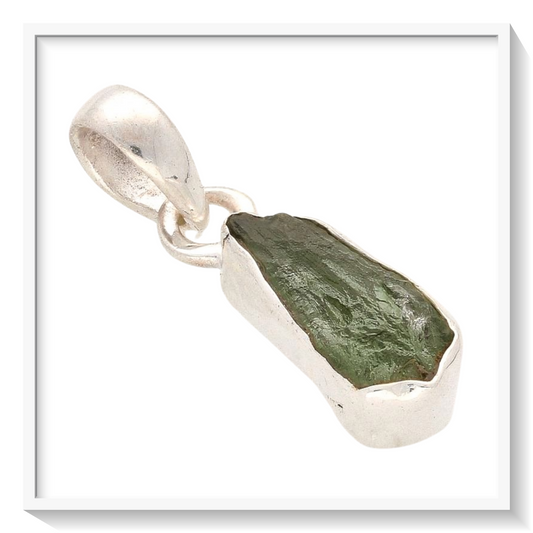 Buy your Ethereal Elegance: Moldavite Sterling Silver Necklace online now or in store at Forever Gems in Franschhoek, South Africa