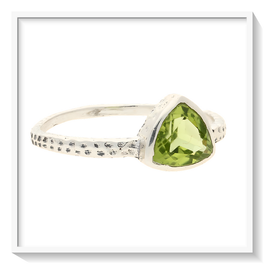 Buy your Evergreen Elegance Peridot Sterling Ring online now or in store at Forever Gems in Franschhoek, South Africa