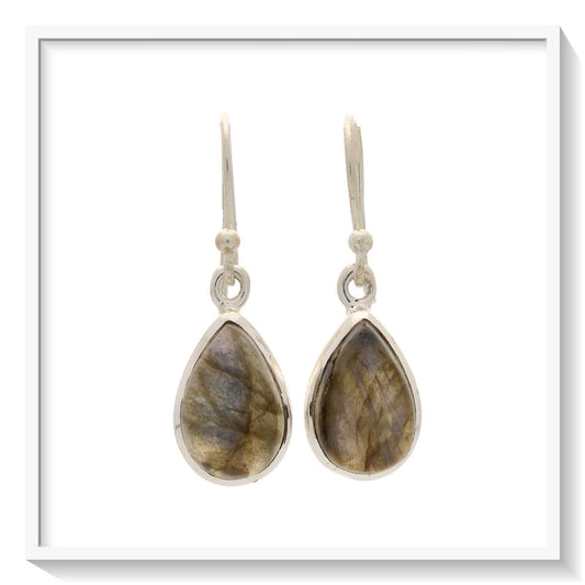 Buy your Flashy Labradorite Drop Sterling Silver Earrings online now or in store at Forever Gems in Franschhoek, South Africa