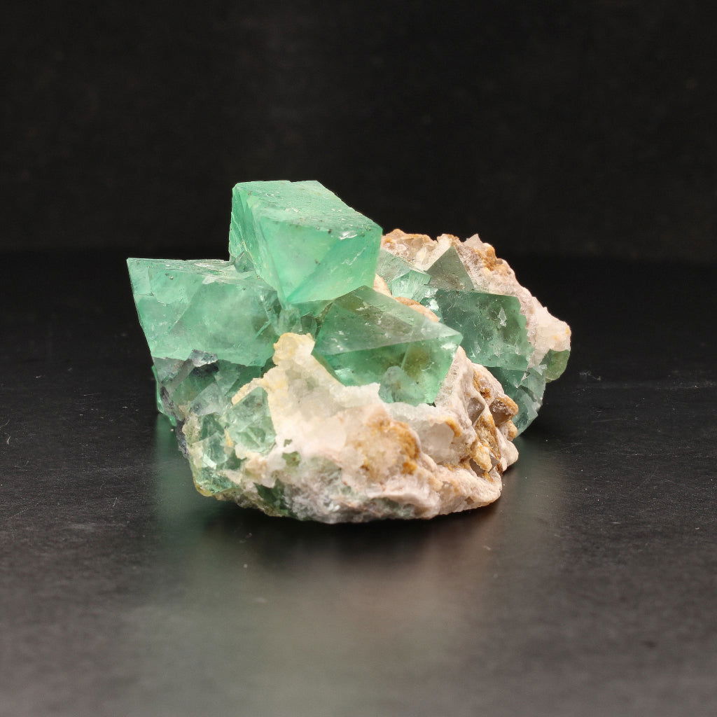 Buy your Fluorite Octahedra on Quartz (Riemvasmaak) online now or in store at Forever Gems in Franschhoek, South Africa