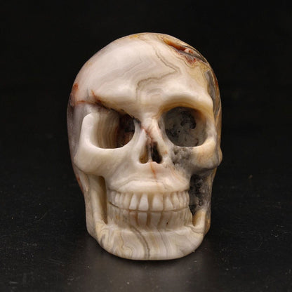 Buy your Joyful Sentinel Crazy Lace Agate Crystal Skull online now or in store at Forever Gems in Franschhoek, South Africa