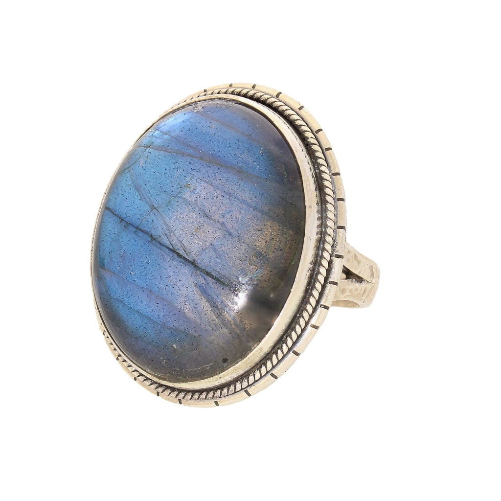 Buy your Labradorite Dreams: Handcrafted Sterling Silver Ring Set on Tri-Band Texture online now or in store at Forever Gems in Franschhoek, South Africa