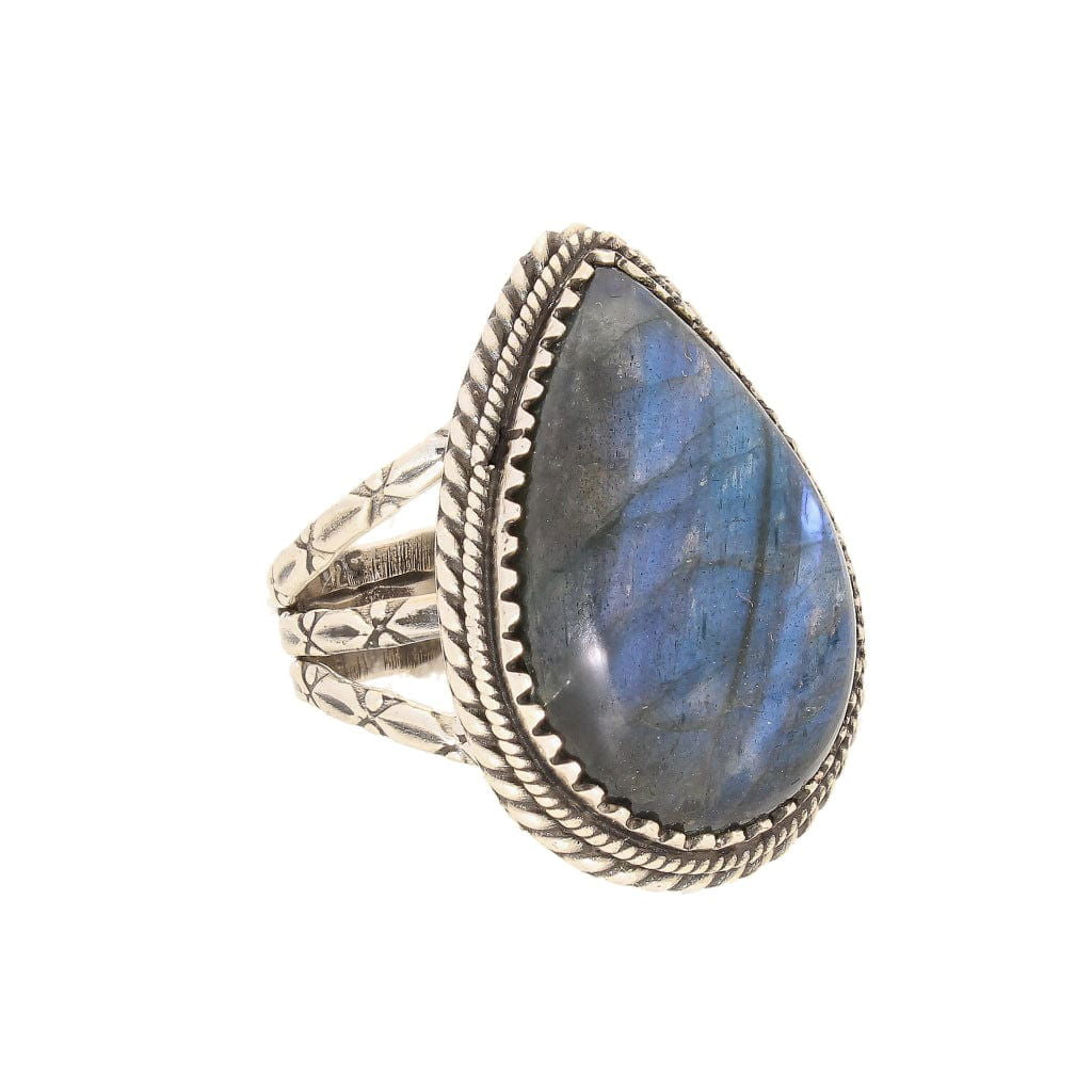 Buy your Labradorite Dreams: Handcrafted Sterling Silver Ring Set on Tri-Band Texture online now or in store at Forever Gems in Franschhoek, South Africa