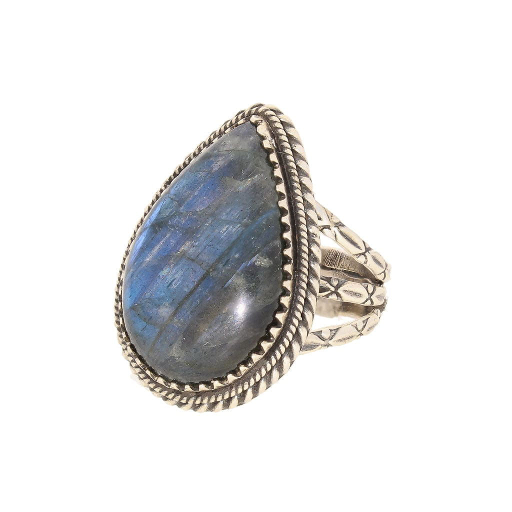 Buy your Labradorite Dreams: Handcrafted Sterling Silver Ring Set on Tri-Band Texture online now or in store at Forever Gems in Franschhoek, South Africa