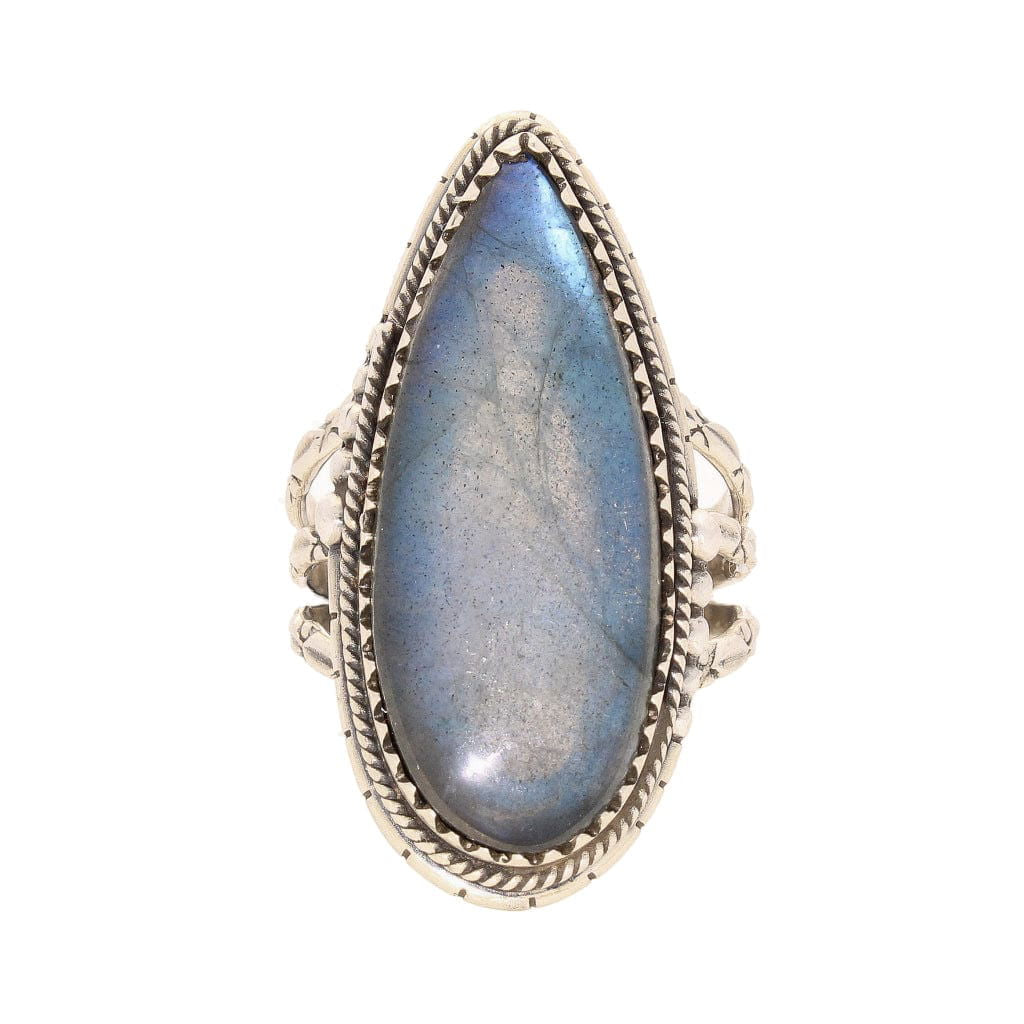 Buy your Labradorite Dreams: Handcrafted Sterling Silver Ring Set on Tri-Band Texture online now or in store at Forever Gems in Franschhoek, South Africa