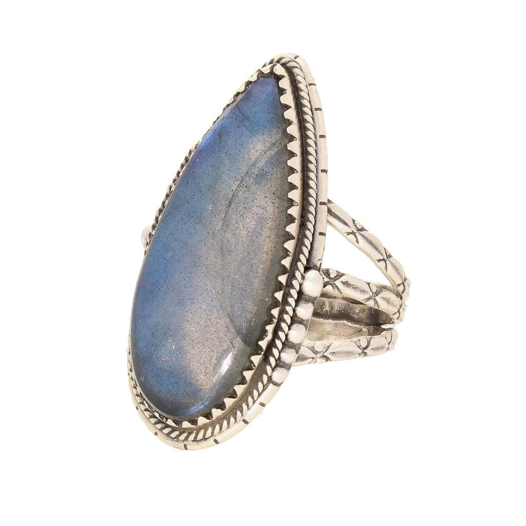 Buy your Labradorite Dreams: Handcrafted Sterling Silver Ring Set on Tri-Band Texture online now or in store at Forever Gems in Franschhoek, South Africa