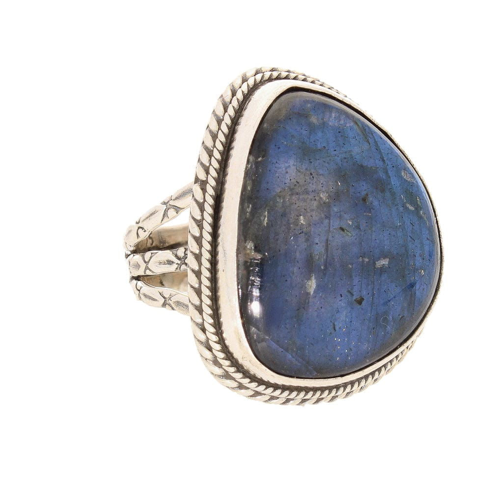 Buy your Labradorite Dreams: Handcrafted Sterling Silver Ring Set on Tri-Band Texture online now or in store at Forever Gems in Franschhoek, South Africa