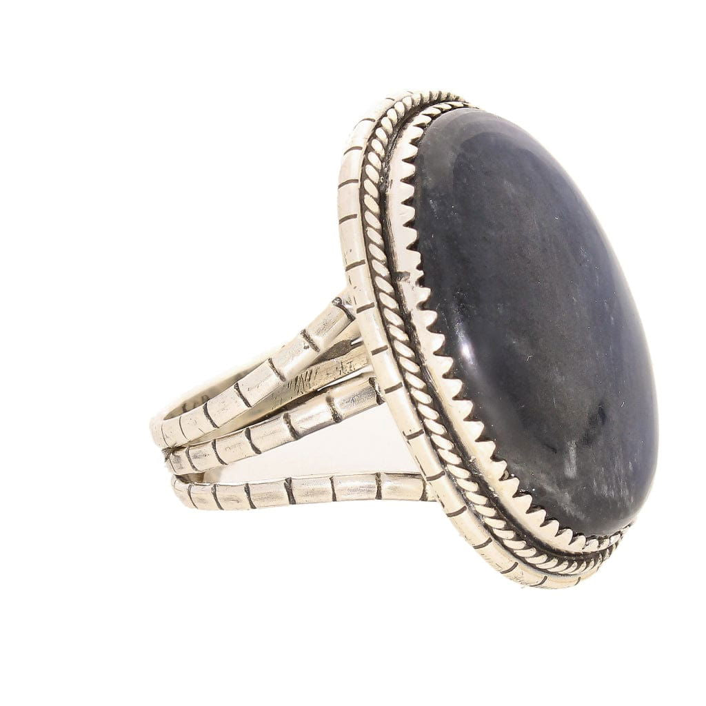 Buy your Labradorite Dreams: Handcrafted Sterling Silver Ring Set on Tri-Band Texture online now or in store at Forever Gems in Franschhoek, South Africa