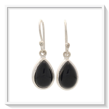 Buy your Moody Black Onyx Drop Sterling Silver Earrings online now or in store at Forever Gems in Franschhoek, South Africa