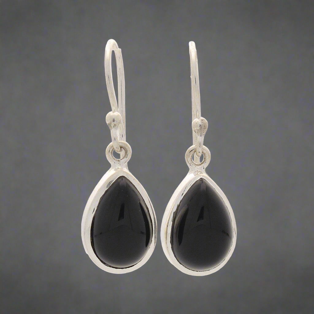 Buy your Moody Black Onyx Drop Sterling Silver Earrings online now or in store at Forever Gems in Franschhoek, South Africa