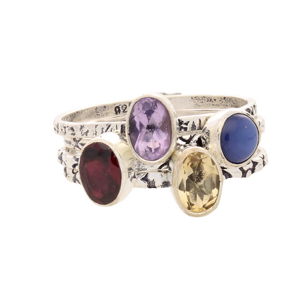 Buy your Stacks of Style: Purple Amethyst Oval Sterling Silver Stackable Ring online now or in store at Forever Gems in Franschhoek, South Africa