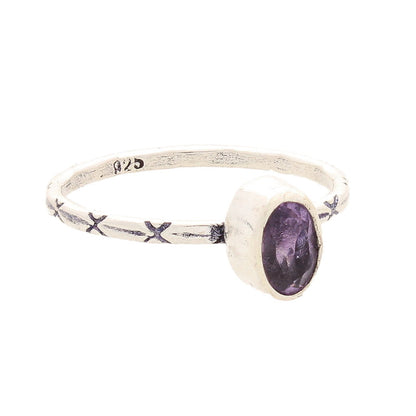 Buy your Stacks of Style: Purple Amethyst Oval Sterling Silver Stackable Ring online now or in store at Forever Gems in Franschhoek, South Africa