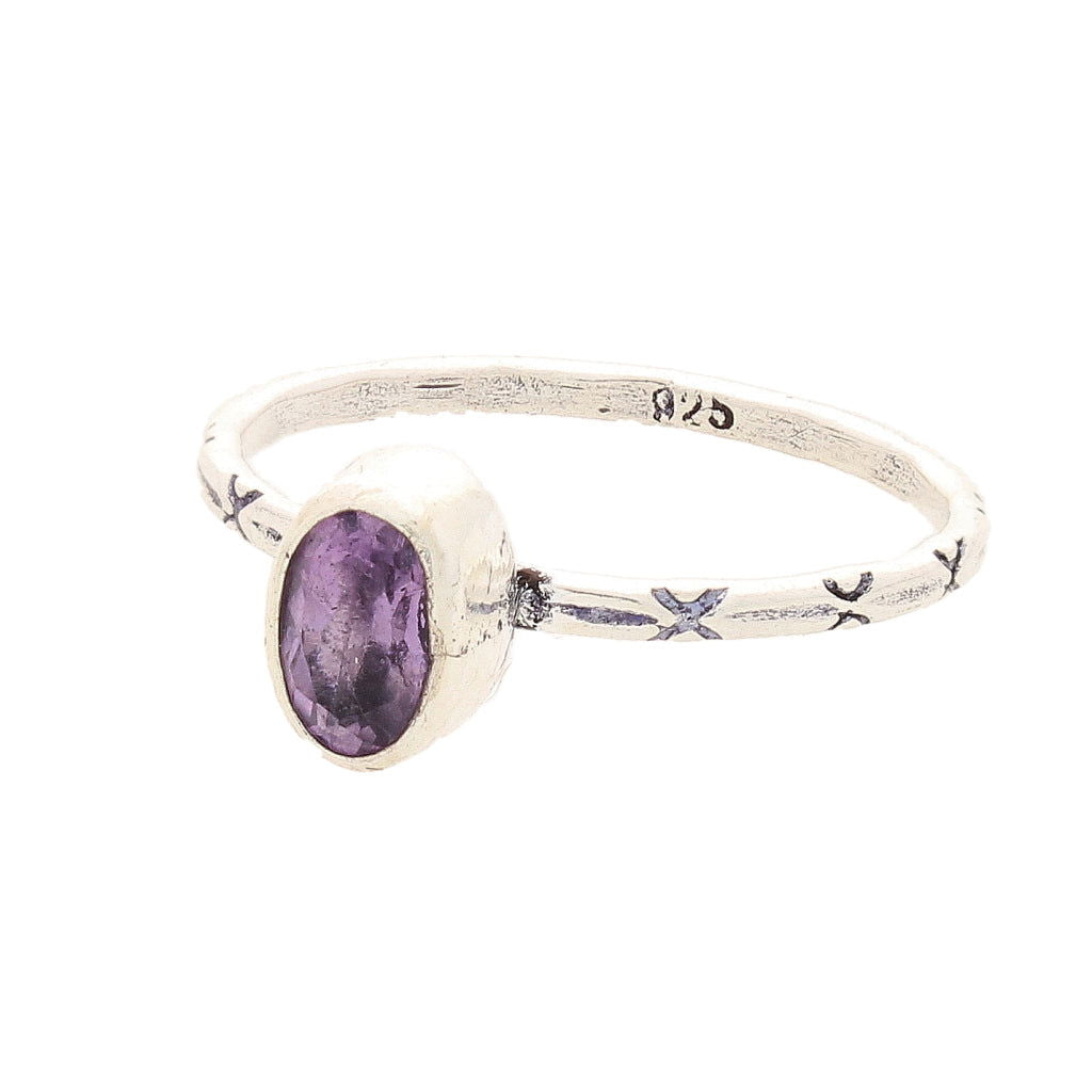 Buy your Stacks of Style: Purple Amethyst Oval Sterling Silver Stackable Ring online now or in store at Forever Gems in Franschhoek, South Africa