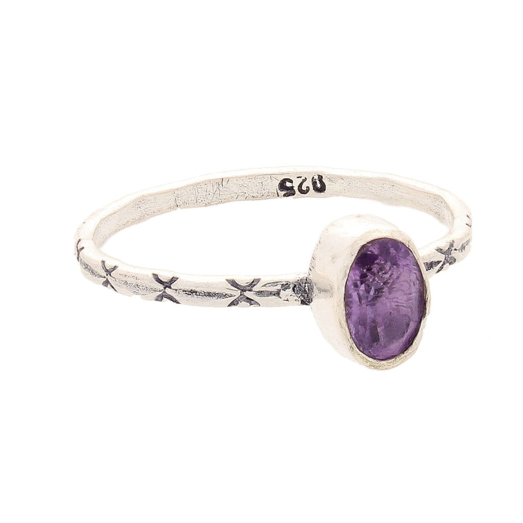 Buy your Stacks of Style: Purple Amethyst Oval Sterling Silver Stackable Ring online now or in store at Forever Gems in Franschhoek, South Africa